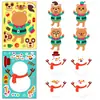 Compra Directa Transfronteriza de 6 Hojas/Paquete de Pegatinas Navideñas de Dibujos Animados que Cambian de Cara, Pegatinas de Dibujos Animados para Rompecabezas DIY de Vacaciones Navideñas
