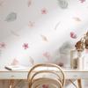 Pegatinas de pared de flores y hojas frescas estilo ins para decoración de dormitorio y sala de estar, papel tapiz, pegatinas autoadhesivas KL39042