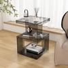 Mesa de Centro Multifuncional de Color Transparente Acrílico Personalizada, Mesa Auxiliar Adecuada para Hogar, Sala de Estar, Dormitorio, Oficina