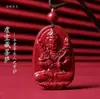 Buda Nacimiento Cinabrio Alto Contenido Doce Constelaciones Colgante Deidad Guardiana Colgante para Hombres y Mujeres Ocho Grandes Collares de Arena Dorada Púrpura