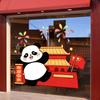 Decoración de Fiesta Nacional Pegatinas Electrostáticas para Vidrio Diseño de Escena para Centro Comercial Pegatinas de Ventana de Panda Lindo