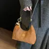 Bolso de Hombro Único para Mujer con Patrón de Diamantes Simple Retro Estilo Coreano Moda Versátil Chic Nicho Sensación de Alta Gama Cadena Bolso Cruzado para Mujer