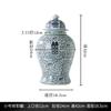 Pote Geral Xi Zi Azul e Branco Cerâmica Antiga Jingdezhen Porcelana Antiga Pote com Tampa Xi Zi Pote Xi Zi Pote Geral de Cerâmica