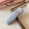 Celebridade da Internet Outono e Inverno Pelúcia Grande Presilha Bico de Pato Presilha de Cabelo Preguiçosa Feminina Vento Preguiçoso Presilha para Cabelos Quebrados da Nuca Presilha de Disco para Cabelo