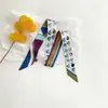 120*5cm Nova Importação Color-Blocking Retro Colorido Camada Dupla Moda Versátil Faixa de Cabelo Fita Decorativa para Amarrar Bolsas