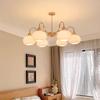 Lustre para sala de estar retrô francês lâmpada principal para sala de estar moderna simples lâmpada para sala de jantar estilo madeira de luxo medieval lâmpada para quarto