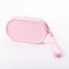 Bolso pequeño redondo de silicona para mujer, con cremallera, portátil, de gran valor, para guardar pintalabios, tarjetas bancarias y cambio.