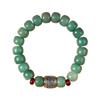 Pulsera de madera de sándalo roja con palabra de la suerte y cuentas de la suerte, color amarillo natural por el clima, raíz de Bodhi verde, piel de Bodhi Yin, Bodhi amarillo, nube auspiciosa Ruyi, para hombres y mujeres