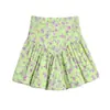 Em Estoque Roupas Femininas Estilo Europeu e Americano Nova Camisa Verde Estampada de Manga Longa 22348 22349