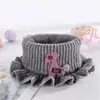 Bufanda Caliente de Punto para el Cuello de Invierno para Actividades al Aire Libre, Cortavientos y Resistente al Frío, con Diseño de Borde Enrollado y Motivo de Ciervo