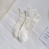 Calcetines Elegantes de Encaje para Mujer, Calcetines Cortos Finos de Verano, Calcetines de Tubo Corto Transpirables de Malla Hueca, Calcetines para Mujer de Estilo Coreano con Lunares para Verano