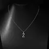 Collar con Colgante de Letra de Diseño Único, Cadena para Clavícula Versátil y de Moda de Acero de Titanio, No se Desvanece, Gargantilla de Acero Inoxidable de Lujo Ligero