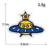 Serie de Astronautas Estrellados Pegatinas de Tela Bordadas Parche de OVNI Espacial Insignia Niño Etiqueta Bordada para Computadora Venta al por Mayor en stock