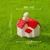 Micro-Paisagem Criativa Desenho Animado Chaminé de Telha Vermelha Casa Pequena Jardinagem Paisagismo Decoração DIY Acessórios Enfeites Minúsculos