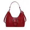 Bolso de moda estilo cinturón 2026, nuevo y elegante bolso de mano para mujer 2026 color liso versión coreana, bolso de hombro, bolso de axila