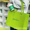 Bolsas de Feltro Personalizadas para Influenciadores, Bolsas Tote de Feltro de Grande Capacidade para Roupas e Presentes, Bolsas de Mão de Feltro Modernas e Versáteis, Feitas Sob Medida