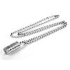 Colgante hueco de plata esterlina s990 que se puede abrir para guardar cosas, collar de botella caja gawu con mantra de seis palabras