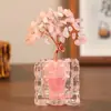 Árvore da Riqueza de Cristal Natural Ornamento de Cristal Puro Feito à Mão Presente de Riqueza para Escritório e Casa Pequeno Ornamento de Mesa