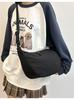 Bolso de Estilo Japonés Bolso Bandolera Versátil Gran Capacidad Moderno Simple Estilo Hong Kong Regalo Bolso de Lona Moda Femenina Transfronteriza