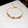 Pulseira Quadrada de Zircônia Europeia e Americana Transfronteiriça, Luxo Leve, Sensação de Alto Padrão, Super Brilhante, Design de Nicho, Joia Versátil