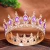 Coroa redonda barroca transfronteiriça europeia Liga de chapéus Celebridade da Internet Coroa de aniversário Dezoito anos Adulto Cerimônia Coroa Rainha