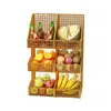 Plato de Frutas Hogar Sala de Estar Mesa de Café Plato de Dulces Lujo Ligero Gama Alta Colgante de Bocadillos Plato de Dulces de Múltiples Capas Cesta Dividida