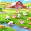 Micro-Paisagem Porquinho Fofo Luminoso Cheio Fofo Boneca Decoração DIY Acessórios Mini Enfeites de Mesa