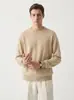 Top de punto de cuello redondo para hombre estilo American Old Money para otoño e invierno, capa base cálida casual de negocios