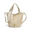 Bolso de Cubo de Cuero Granulado Versátil de Moda para Mujer 2025 Moda Primavera/Verano Bolso de Mano Bolso Cruzado Casual para Hombro