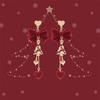 Brincos de Árvore de Natal Cravejados de Diamante, Brincos Longos com Laço Vermelho Aveludado, Brincos, Presilhas de Orelha, Presentes de Natal para Melhores Amigas, Atacado