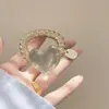 Elástico de Cabelo Sem Costura em Formato de Coração com Sensação de Gelo Que Não Danifica o Cabelo, Elástico de Cabelo Estilo Fio de Telefone, Corda de Cabelo Versátil à Prova d'Água, Novo Estilo para Mulheres, Elástico de Cabelo, Ins