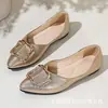 Comercio Electrónico Transfronterizo Tallas Grandes Otoño 2026 Nueva Tendencia de Moda Transpirables Zapatos Planos de Suela Individual Zapatos Individuales Casuales para Mujer Hebilla Metálica