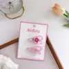Pinza para el pelo con estampado de corazón estilo coreano, goma para el pelo, pinza de pico de pato pequeña para el pelo, pasador, anillo de toalla elástico, banda de goma, cuerda para el pelo, accesorios para el pelo