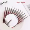 Conjunto de pincéis para nail art, estilo aquarela vinho, para desenhar linhas, criar padrões florais e misturar cores; inclui pincéis de ponta redonda, ponta chata e ponta quadrada para aplicação de esmalte em gel