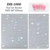 Adesivos para Unhas Linha Graffiti Coração, Vários Designs Mistos, Coração Oco Plano Versátil Adesivos para Unhas DIY, Estilo Dh