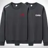 Moletom pesado de 300g com gola redonda, novo produto de outono, corte solto, espessado, gola alta, pulôver de manga longa, camisa básica casual e versátil