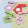 Elegante llavero de piel con espejo, moderno bolso para labiales, accesorio para bolso, charm de bolso de nicho, mini colgante para llaves