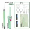 Conjunto completo de colher de ouvido luminosa, conjunto visual de colher de ouvido, pinça de cera de ouvido, clipe de cabelo de nariz com luz, cortador de unhas para bebês e crianças, cortador de cabelo de nariz