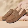 Zapatos de algodón de ajuste ancho, sin cordones, cálidos y acogedores para el invierno de 2026, con suela suave, diseño antideslizante y forro de felpa añadido para mayor calidez, perfectos para mujeres embarazadas y como botas de nieve