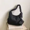Bolso de Hombro Individual Acolchado Artístico Nuevo 2025 para Mujer, Bolso de Mano Sencillo, Bolso Tote Estilo Perezoso para Viajar, Bolso de Tela