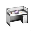 Escritorio para Personal de Fábrica Combinación de Escritorio y Silla para 4/6 Personas Pantalla Simple Moderna Estación de Trabajo de Escritorio