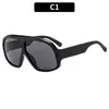 Gafas de Sol Retro de Marco Grande Europeas y Americanas Transfronterizas Douyin Personalizadas para Fotografía Callejera Gafas de Sol con Protección Solar Gafas de Sol de Moda para Mujer