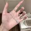 Collar de Diamante de la Suerte y Trébol de Cuatro Hojas para Mujer, Cadena de Clavícula Brillante de Lujo Ligero de Nicho de Gama Alta, Regalo de Cumpleaños