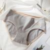 Gel soltando novas roupas íntimas de algodão feminino cintura média sem costura anti-bacteriana virilha de algodão tamanho grande dente-de-leão cuecas japonesas da menina