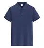 Ropa de Trabajo de Seda de Hielo en Stock, Playeras Polo de Manga Corta para Verano, Camisas Publicitarias Corporativas con Cuello de Solapa, Playeras para Team Building con Impresión de Logo