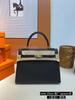 Nova bolsa feminina de couro Epsom 2023 com estampa de palmeira e mini bolsa pequena Kelly de segunda geração, bolsa transversal de ombro