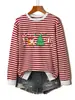 Amazon Wish site independente moda personalizada feminina outono e inverno bengala doce presente árvore de Natal floco de neve listrada moletom