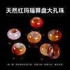 Colección de accesorios de cuentas con agujero grande de ábaco de cristal natural más vendido transfronterizo, cuentas para pulsera de piedra ojo de tigre semiacabadas para DIY