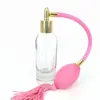 Frasco de perfume cilíndrico 30ml frasco de vidro para perfume frasco reto redondo frasco com bolsa de ar de rosca frasco para loção frasco para óleo essencial de aromaterapia