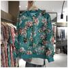 Camisa de Chiffon Jaqueta Fina com Zíper Estilo Europeu Tamanho Plus Transfronteiriça Tailândia 2026 Nova Moda Jaqueta de Beisebol Estampada para Mulheres